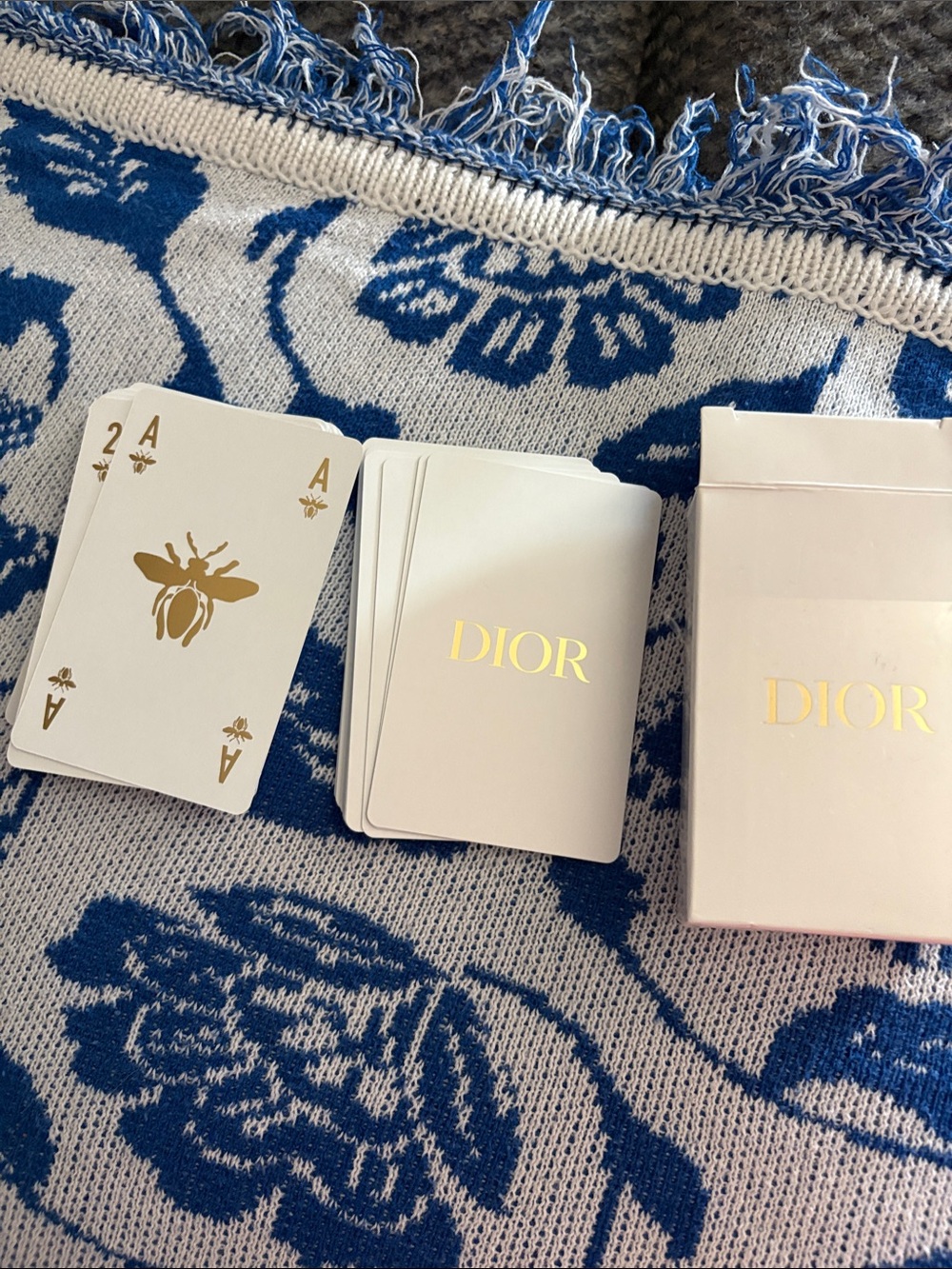 Dior Playing Cards — Pale white with Gold Foil Logo